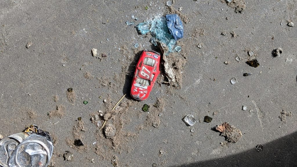 car at recycling center